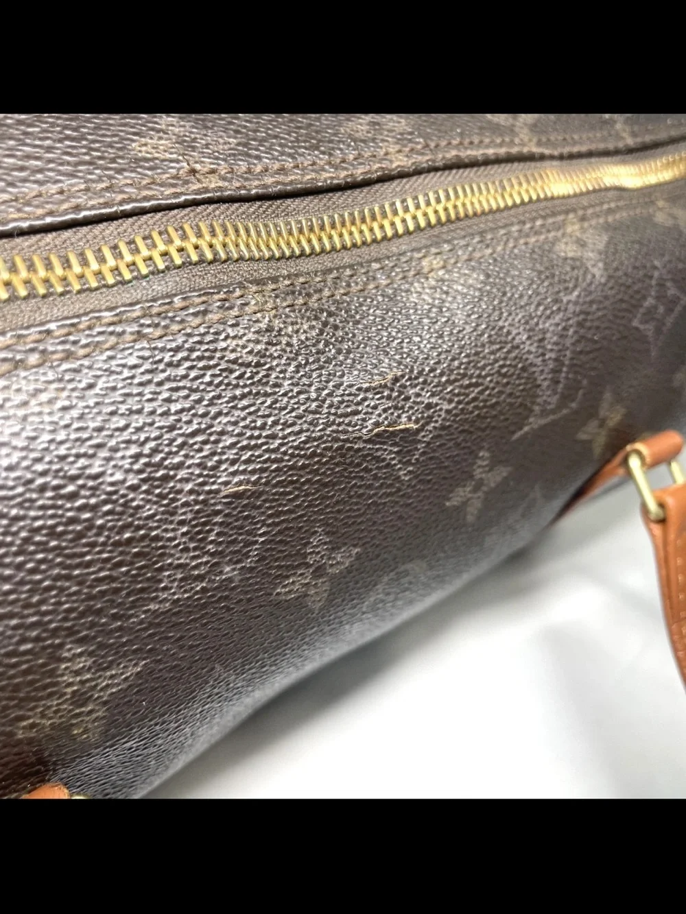 Louis Vuitton Monogram Brown & Tan Shoulder Barrel Bag with Pouch